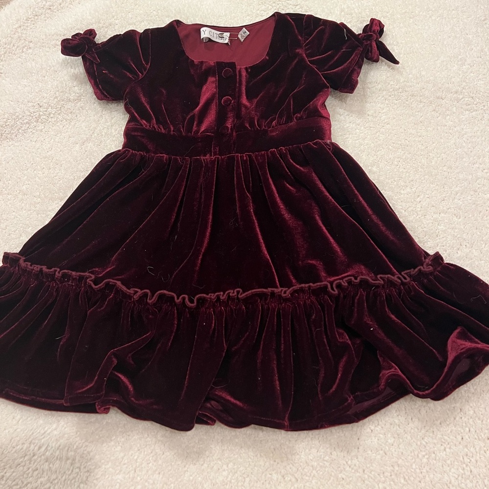Ivy City red velvet dress size 2